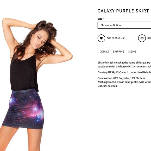 Galaxy print skirt - Picture 4 of 7